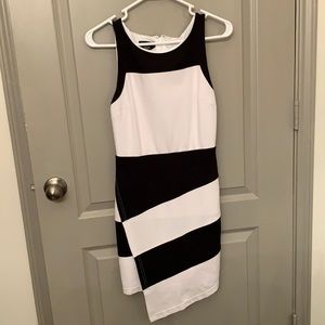 Black and white XS Bebe dress